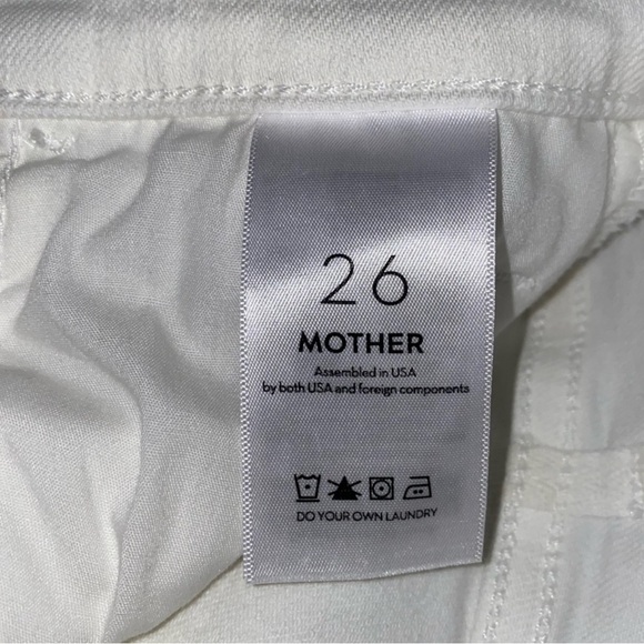 NWT MOTHER The Hustler High Waist Fray Hem Ankle Color:Fairest Of Them All - Picture 16 of 16